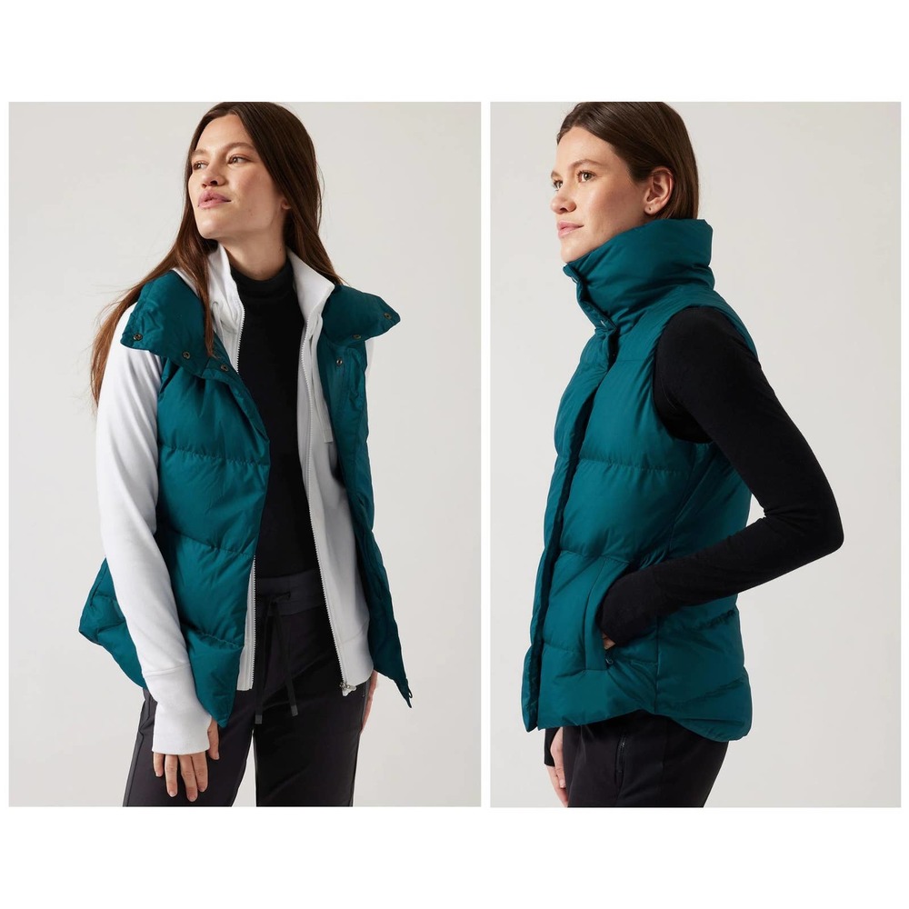 Athleta Teal Puffer Vest